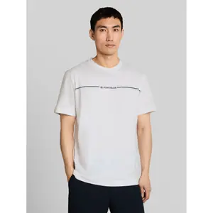 Cotton T-Shirt with Printed Logo Tom Tailor image-1