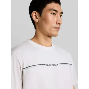 Cotton T-Shirt with Printed Logo Tom Tailor image-4
