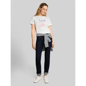 Women's printed round-neck T-shirt Tom Tailor image-3