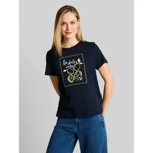 Women's printed round-neck T-shirt Tom Tailor image-1