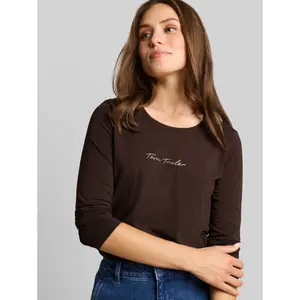 T-shirt μακρύ μανίκι λογότυπο γυναίκες Tom Tailor image-4