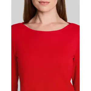 Boat Neck T-Shirt Women Tom Tailor image-4