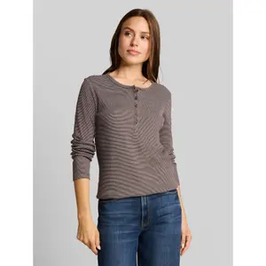 Women's long sleeve T-shirt Tom Tailor Henley image-1