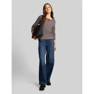 Women's long sleeve T-shirt Tom Tailor Henley image-3
