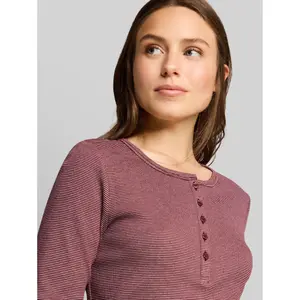 Women's long sleeve T-shirt Tom Tailor Henley image-4