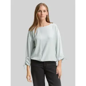 Γυναικείο Τ-shirt με μακριά μανίκια δομημένο ριγέ Tom Tailor Denim image-1