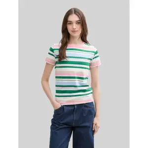 Maglietta moderna a righe donna Tom Tailor Denim image-1