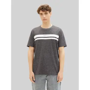 Cotton and Polyester Printed T-shirt Tom Tailor Denim image-1