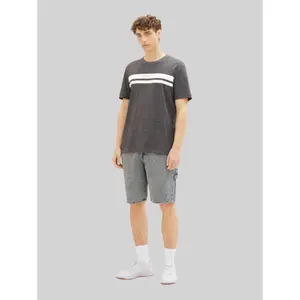 Cotton and Polyester Printed T-shirt Tom Tailor Denim image-3