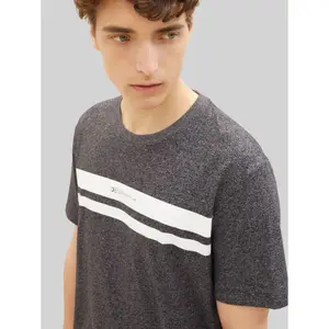 Cotton and Polyester Printed T-shirt Tom Tailor Denim image-5