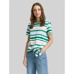T-shirt with bow Tom Tailor Denim image-1