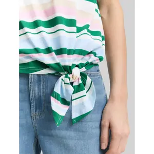 T-shirt with bow Tom Tailor Denim image-4