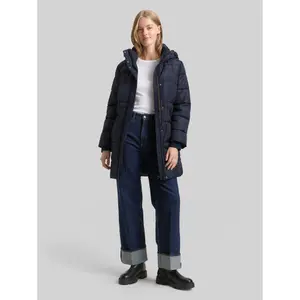 Long padded coat with removable hood for women Tom Tailor Denim image-3