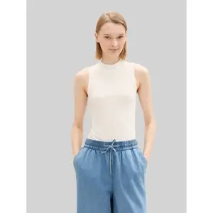 Ärmelloses Ripp-T-Shirt Damen Tom Tailor Denim image-1