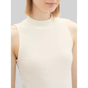 Ärmelloses Ripp-T-Shirt Damen Tom Tailor Denim image-5