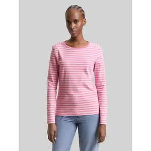 Γυναικείο λωρίδες interlock μακρυμάνικο T-shirt Tom Tailor Denim image-1