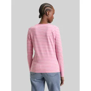 Γυναικείο λωρίδες interlock μακρυμάνικο T-shirt Tom Tailor Denim image-2