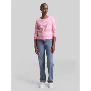 Γυναικείο λωρίδες interlock μακρυμάνικο T-shirt Tom Tailor Denim image-3