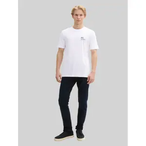 T-shirt with Small Print on Chest Tom Tailor Denim image-2