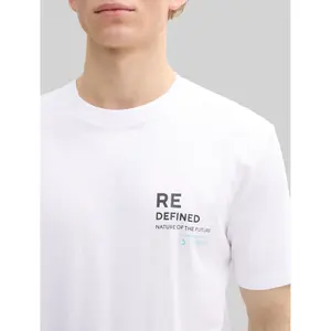T-shirt with Small Print on Chest Tom Tailor Denim image-4