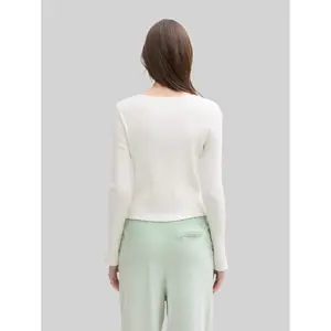 Fitted Ribbed Cardigan for Women Tom Tailor Denim image-2