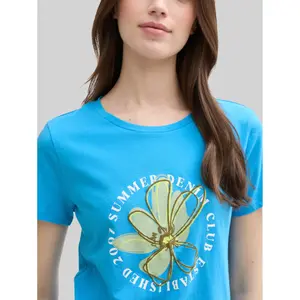Blommig T-shirt dam Tom Tailor Denim image-4