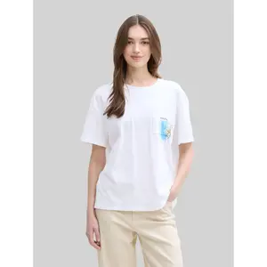 Printed Pocket T-Shirt for Women Tom Tailor Denim image-1