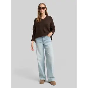 Long Sleeve V-neck Women's Top Tom Tailor Denim image-3