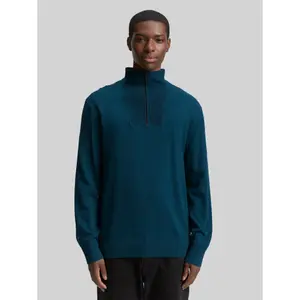 Basic Zip-Neck Knit Pullover Cotton Tom Tailor Denim image-1