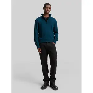 Basic Zip-Neck Knit Pullover Cotton Tom Tailor Denim image-3