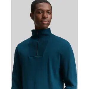 Basic Zip-Neck Knit Pullover Cotton Tom Tailor Denim image-4