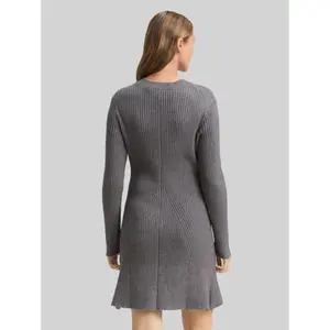 Women's Ribbed Long Sleeve Short Dress Tom Tailor Denim image-2