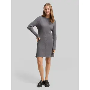 Women's Ribbed Long Sleeve Short Dress Tom Tailor Denim image-3