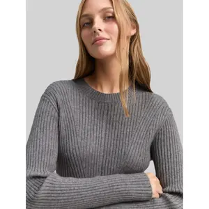 Women's Ribbed Long Sleeve Short Dress Tom Tailor Denim image-4