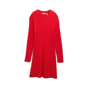Women's Ribbed Long Sleeve Short Dress Tom Tailor Denim