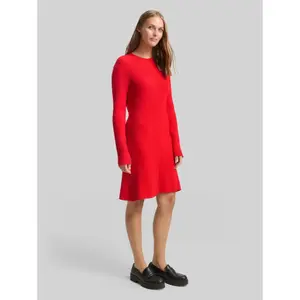 Women's Ribbed Long Sleeve Short Dress Tom Tailor Denim image-3