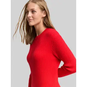 Women's Ribbed Long Sleeve Short Dress Tom Tailor Denim image-4