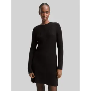 Women's Ribbed Long Sleeve Short Dress Tom Tailor Denim image-1