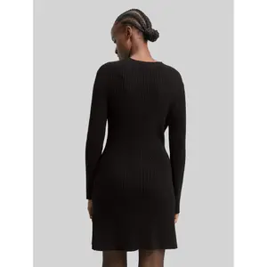 Women's Ribbed Long Sleeve Short Dress Tom Tailor Denim image-2
