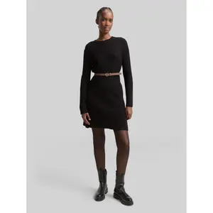 Women's Ribbed Long Sleeve Short Dress Tom Tailor Denim image-3