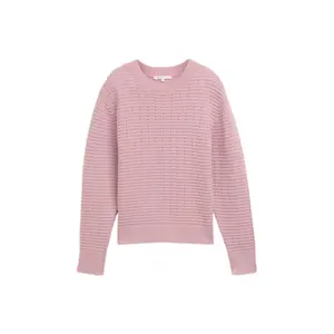 Knit jumper with round neck for women Tom Tailor Denim image-0