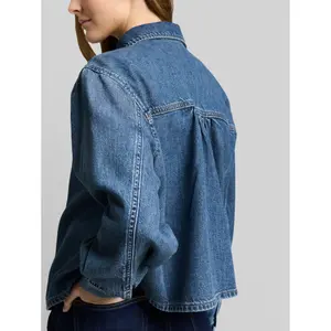 Dámská krátká džínová košile s dlouhým rukávem Tom Tailor Denim image-4