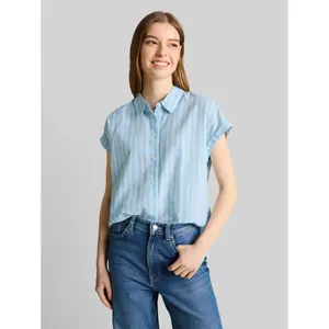 Korte mouw blouse katoen dames Tom Tailor Denim image-1