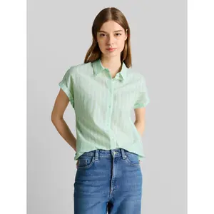 Korte mouw blouse katoen dames Tom Tailor Denim image-1
