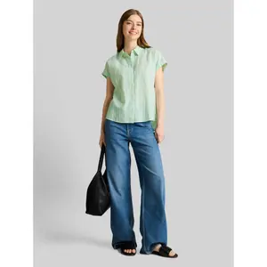 Korte mouw blouse katoen dames Tom Tailor Denim image-3