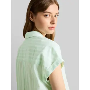 Korte mouw blouse katoen dames Tom Tailor Denim image-4