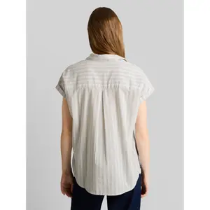 Korte mouw blouse katoen dames Tom Tailor Denim image-2