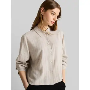 Striped long-sleeve shirt for women Tom Tailor Denim image-4