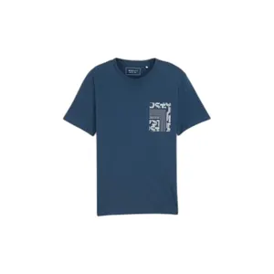 T-shirt με τυπωμένο σχέδιο στο στήθος από βαμβάκι Tom Tailor Denim image-0