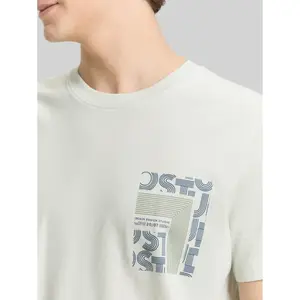 T-shirt με τυπωμένο σχέδιο στο στήθος από βαμβάκι Tom Tailor Denim image-4